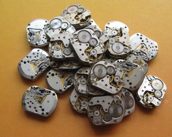 Movimenti di orologi d'epoca: forniture steampunk, parti di orologi (13 x 17 mm)