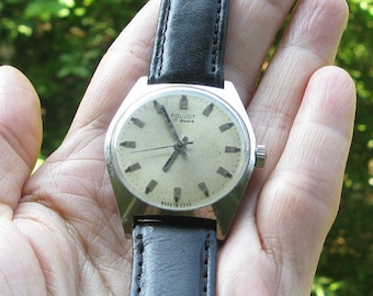Montre mécanique Poljot fonctionnelle : montre-bracelet vintage pour homme de l'URSS