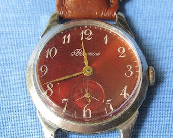 Reloj mecánico vintage Wostok: reloj de pulsera soviético para hombre, revisado