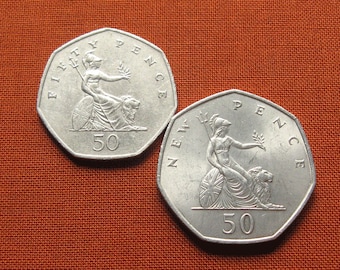 1997年ヴィンテージ英国50ペンス硬貨 - エリザベス2世コレクターズ