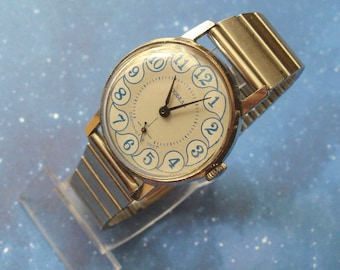 Vintage Pobeda USSR Watch: Serviced Mechanical Wristwatch