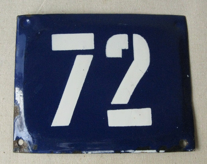 Vintage House Numbers Enamel House Numbers Door Plate Sign Etsy
