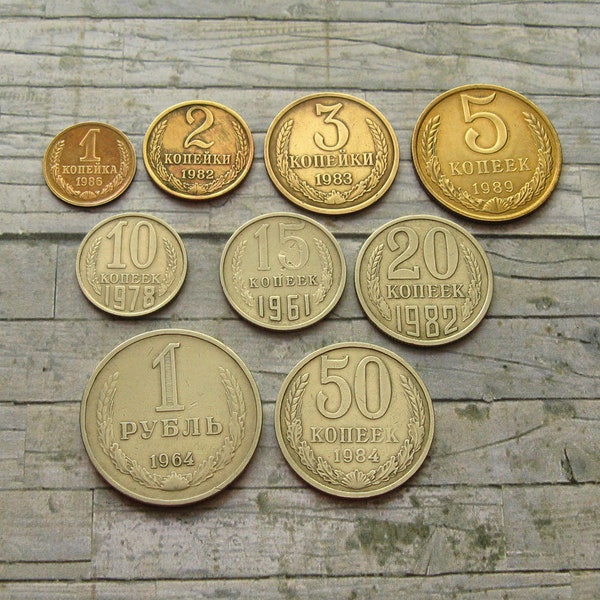 All Soviet Nominal Coins, Full Set of Coins, Coins Collection, USSR for Collectors, Coins 60s, 90s, Various USSR Coins