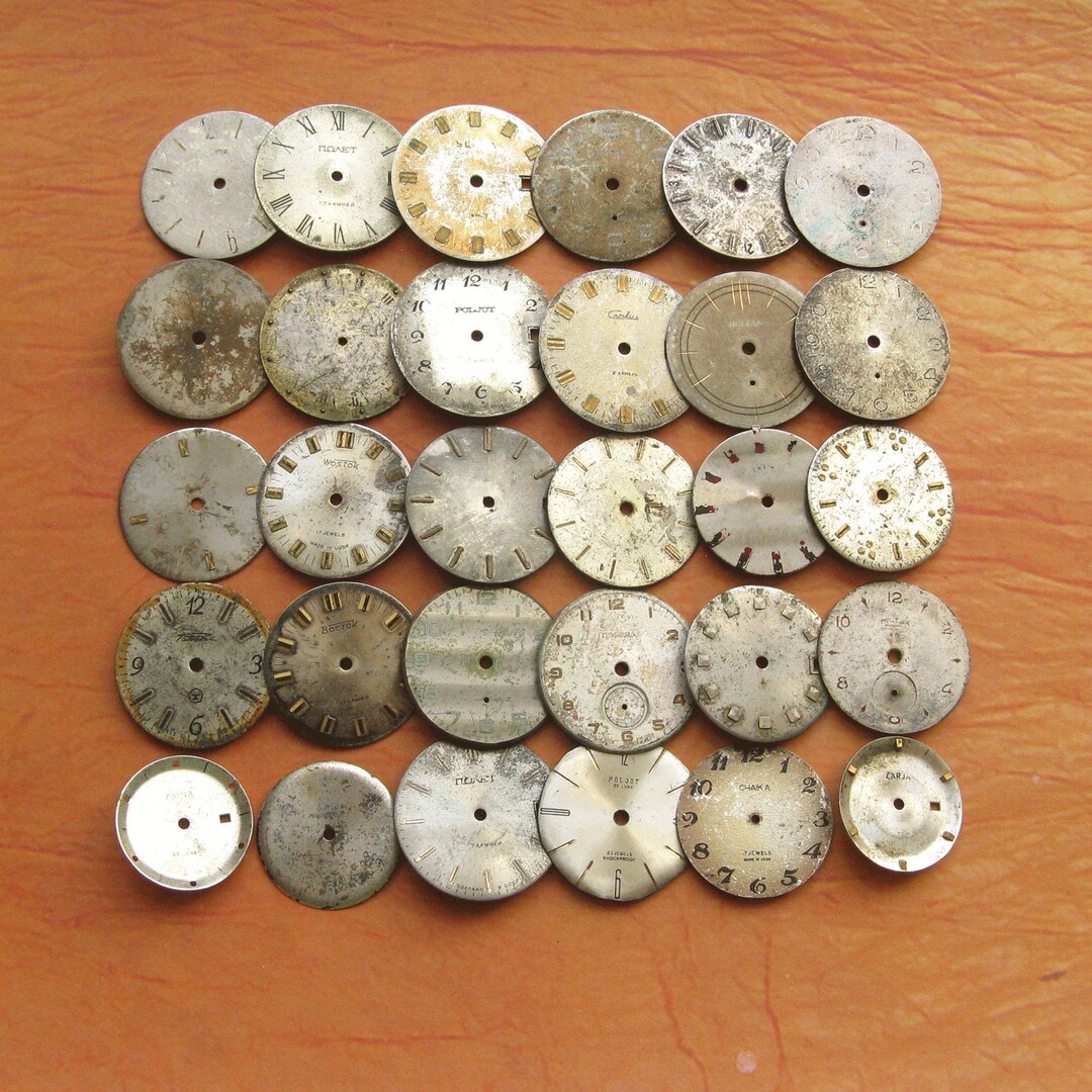 30 Pcs Vintage Watch Faces Wrist Watch Faces Round Watch Etsy