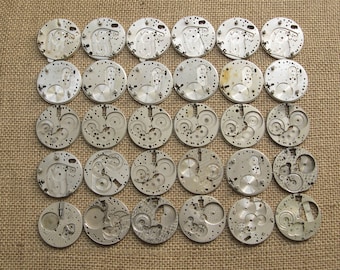 10 Vintage Taschenuhr Uhrwerke, 43 mm