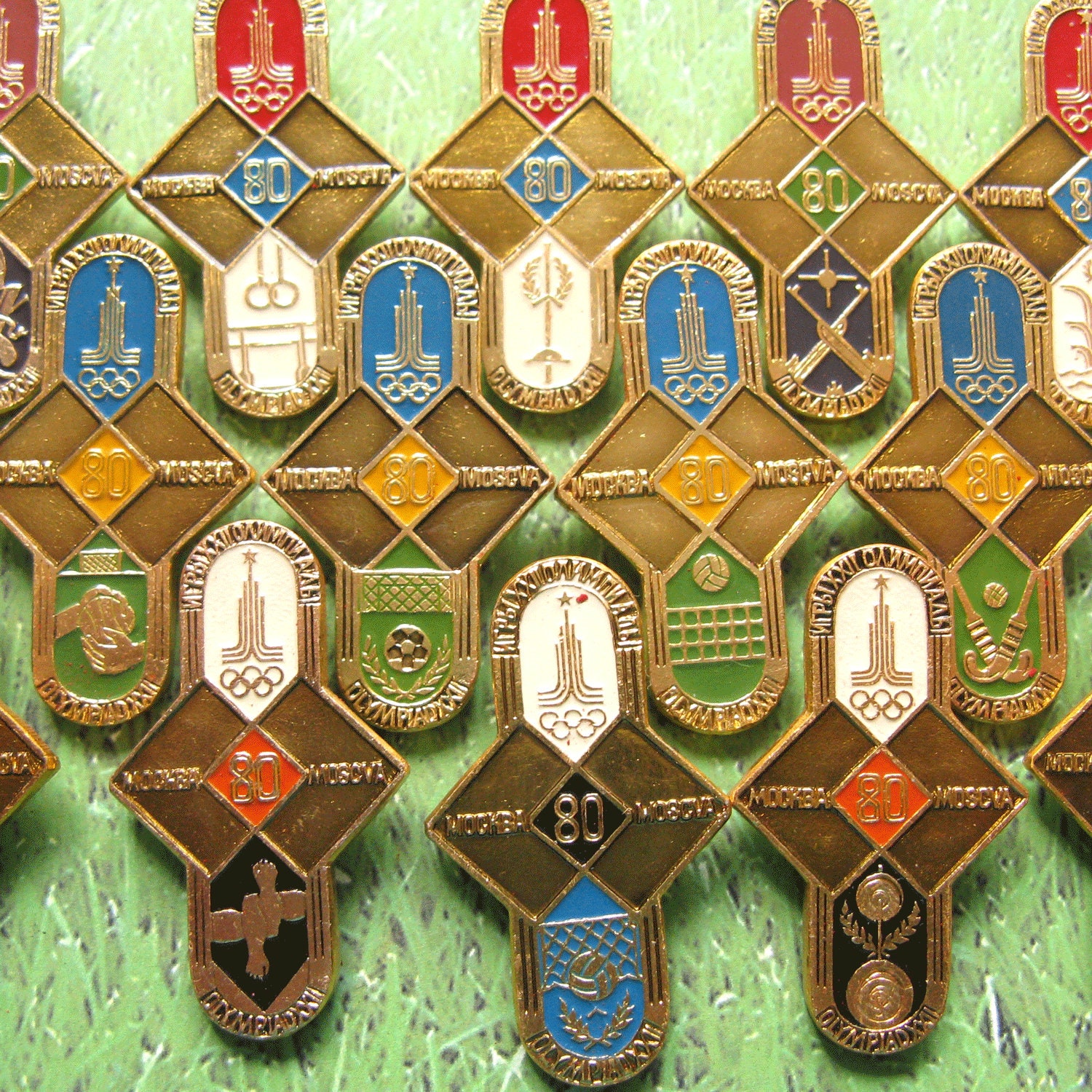 Pin's JO Moscou 1980 – Épingle Estampillée URSS, Natation – Taille Unique, Adulte