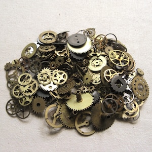 Vintage Messing Zahnräder: 60 Retro Steampunk Teile