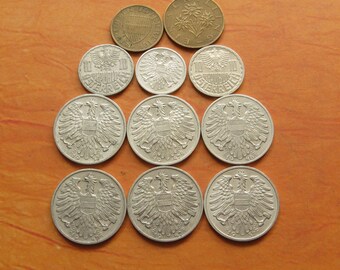 オーストリアのコインコレクション：ヴィンテージヨーロッパ通貨