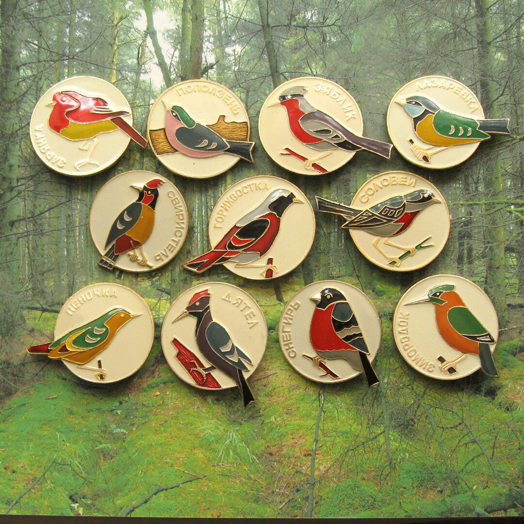 Vintage Birds Pins, Bird Lapel Pin, Birds Charms, Birds Pin Brooch