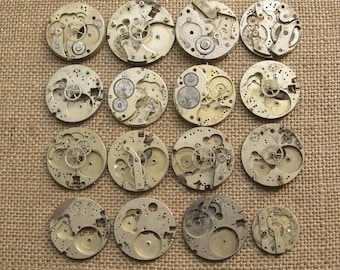 Movimientos de relojes de la URSS, piezas Steampunk, esferas antiguas (juego de 16)