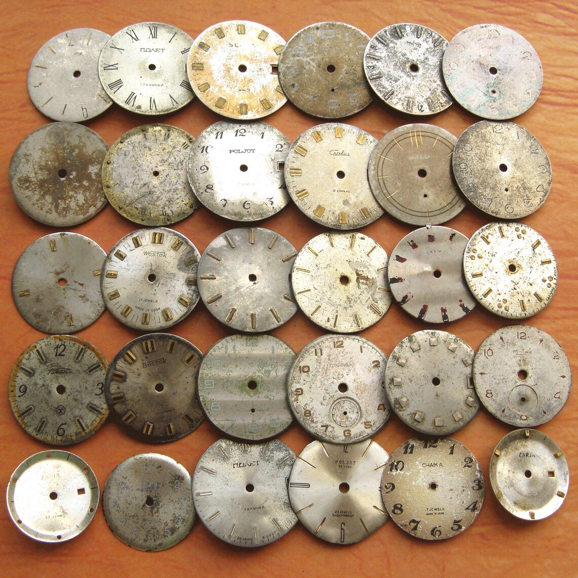 30 Pcs Vintage Watch Faces Wrist Watch Faces Round Watch Etsy