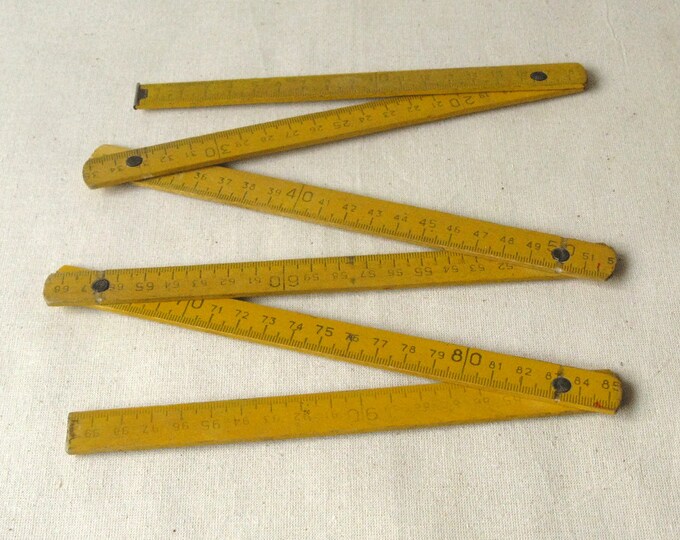 Vintage Measuring Tape Expanding Ruler Folding Wood Ruler - Etsy