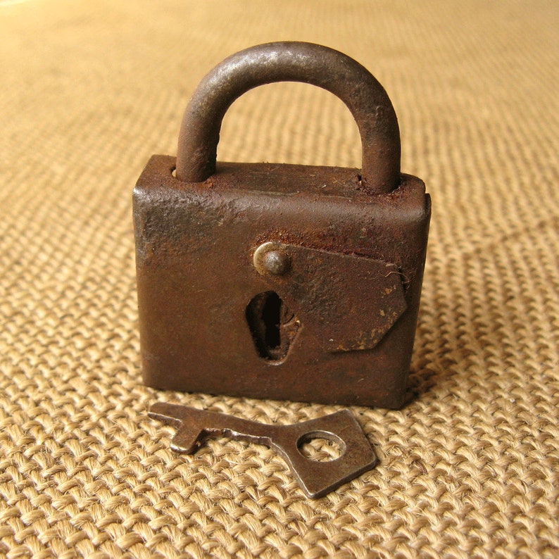 Vintage Lock Padlock With Key Working Padlock Antique Lock Etsy