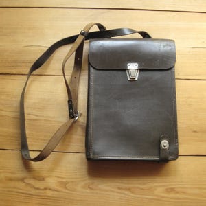 Unused Vintage Leather Bag, Retro Handbag, Messenger Men Bag, Vintage Army Bag, Handbag for Men, Brown Leather Bag, Genuine Leather Bag