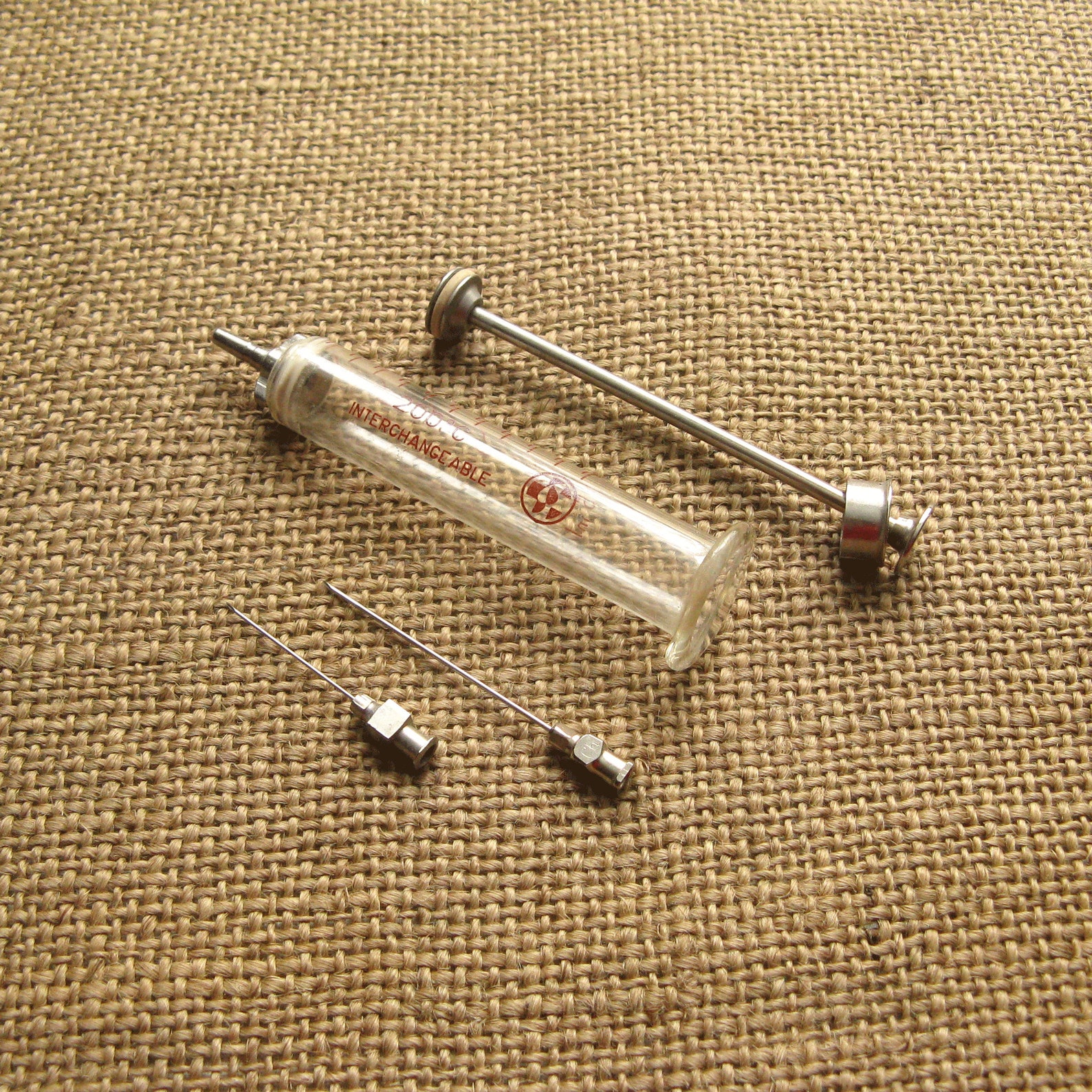 3 Vintage Syringes and Sterilizer Medical Theme Hospital Etsy