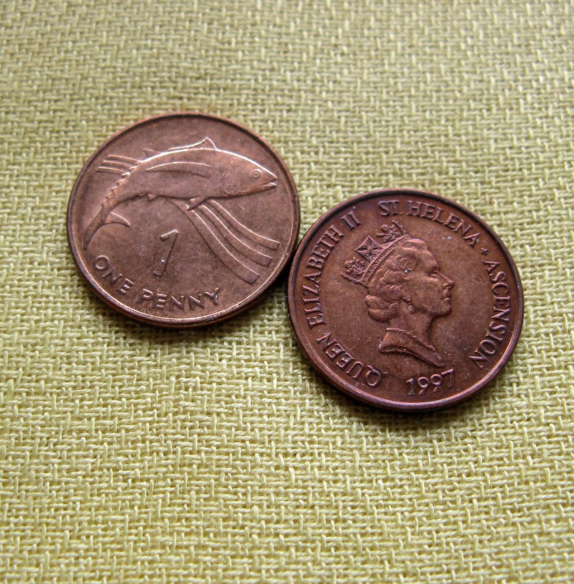 セントヘレナ島とアセンション島のコイン：1997年ペニーセット - Etsy 日本