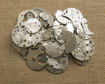 Vintage Watch Parts, Soviet Stop Watch Movements, 15 Pieces