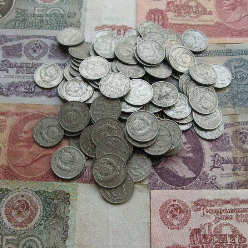 Crafting Coins Vintage Coins Supplies Mixed Coins Vintage Components Set Of 10 Coins 19 mm Assorted Coins 15 Kopek Coin