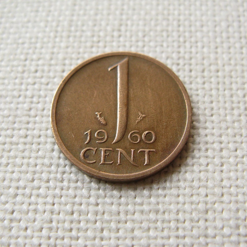 1 Cent Dutch Coin Nederland Coins Vintage Dutch Coins Coins | Etsy