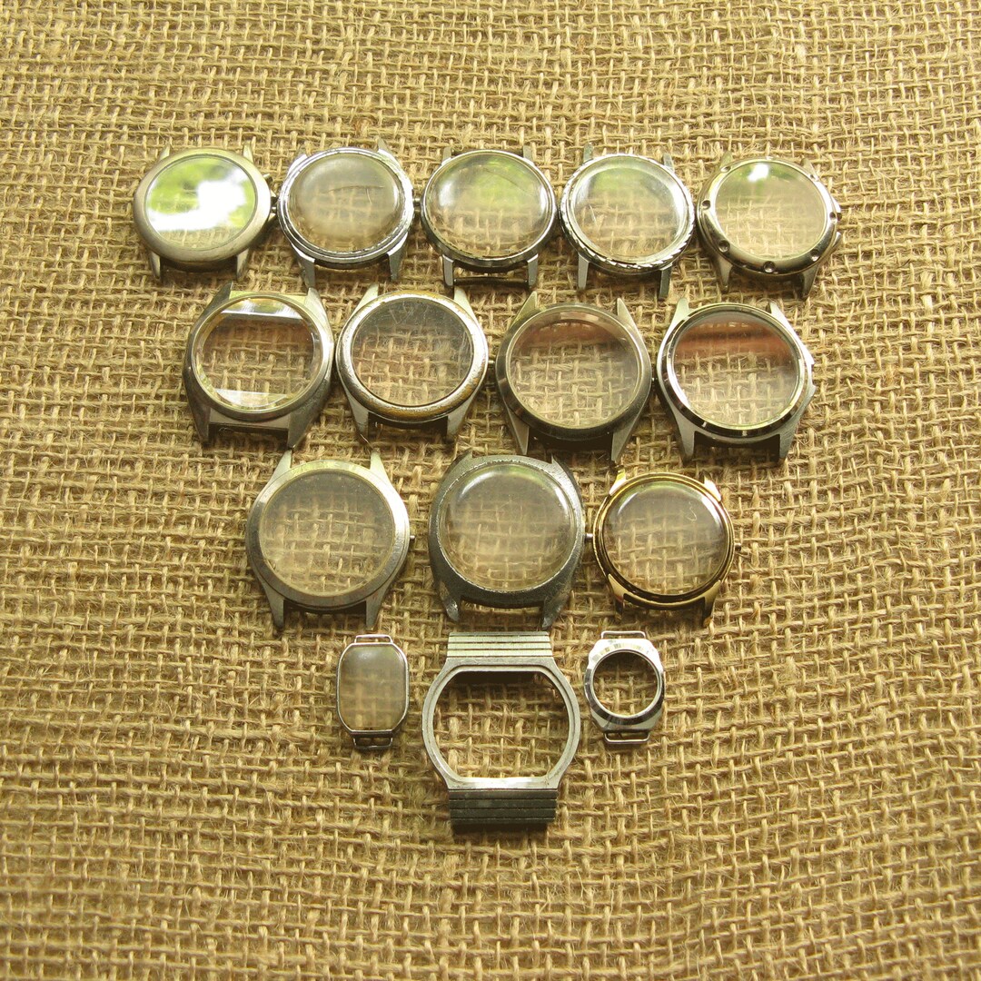 Selection of 15 Wrist Watch Cases Vintage Watch Supplies Etsy