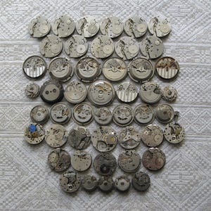 Assorted Watch Movements: Steampunk Supplies, Antique Watch Parts