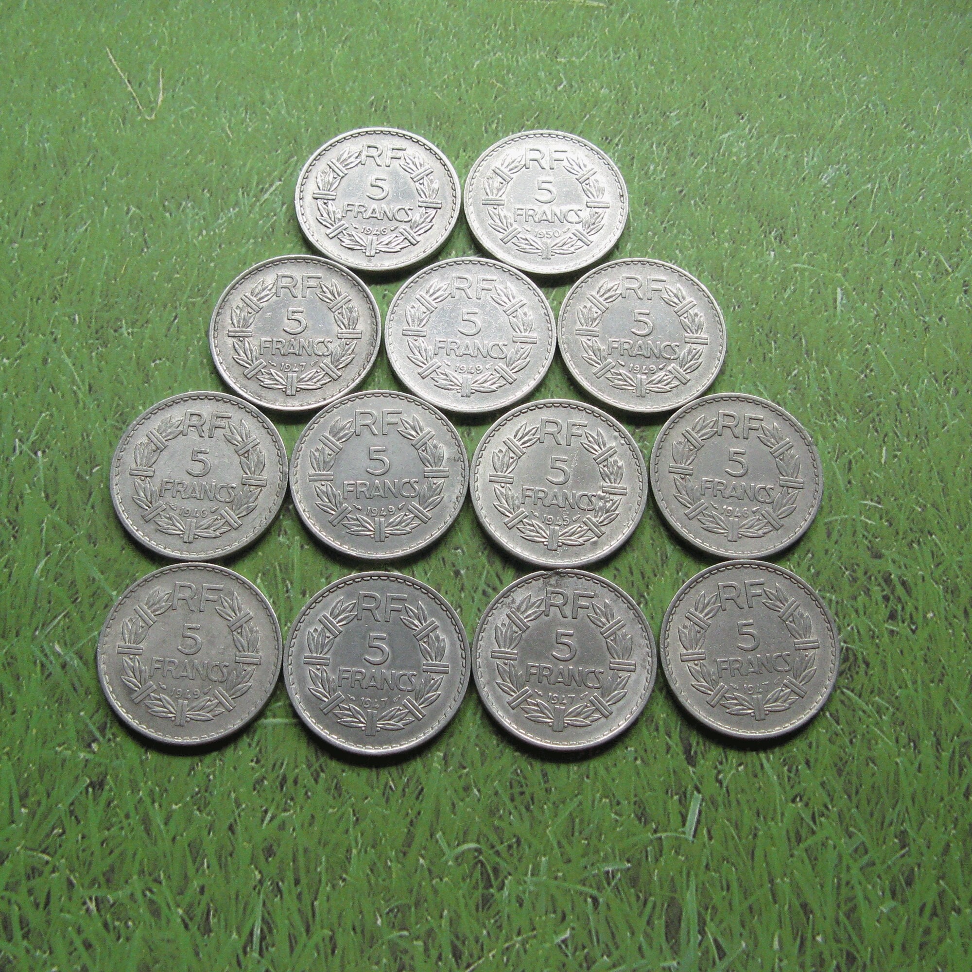 ヴィンテージ5フラン硬貨：フランスの通貨、1945～1950年 - Etsy 日本