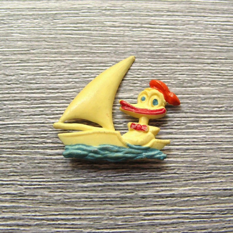 Duck Lapel Pin Vintage Duck Pin Pins for Kids Pins for Collectors Boat Pin Duck Brooch Collectible Badges