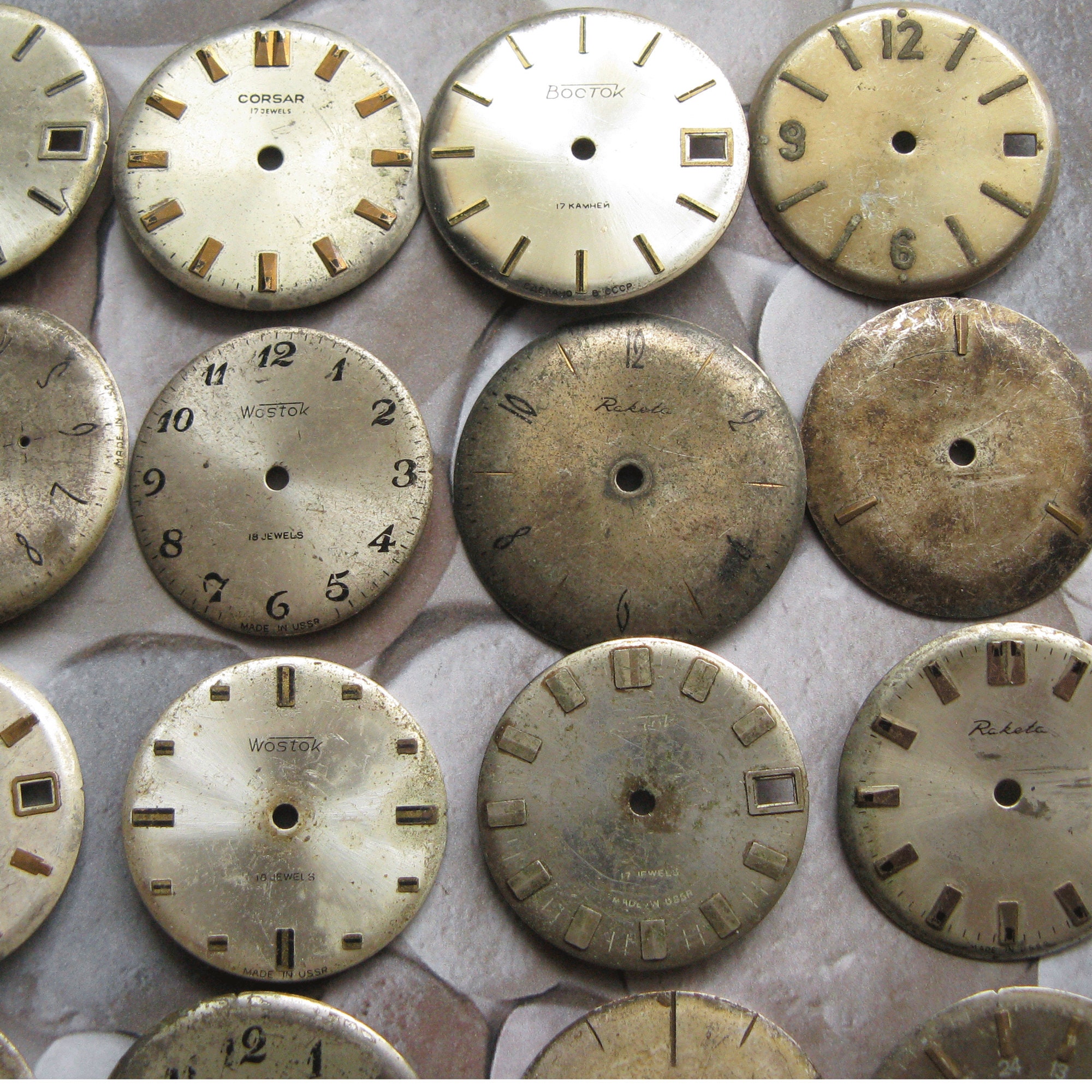 25 pcs Vintage Watch Faces Pocket Watch Faces Round Watch Etsy
