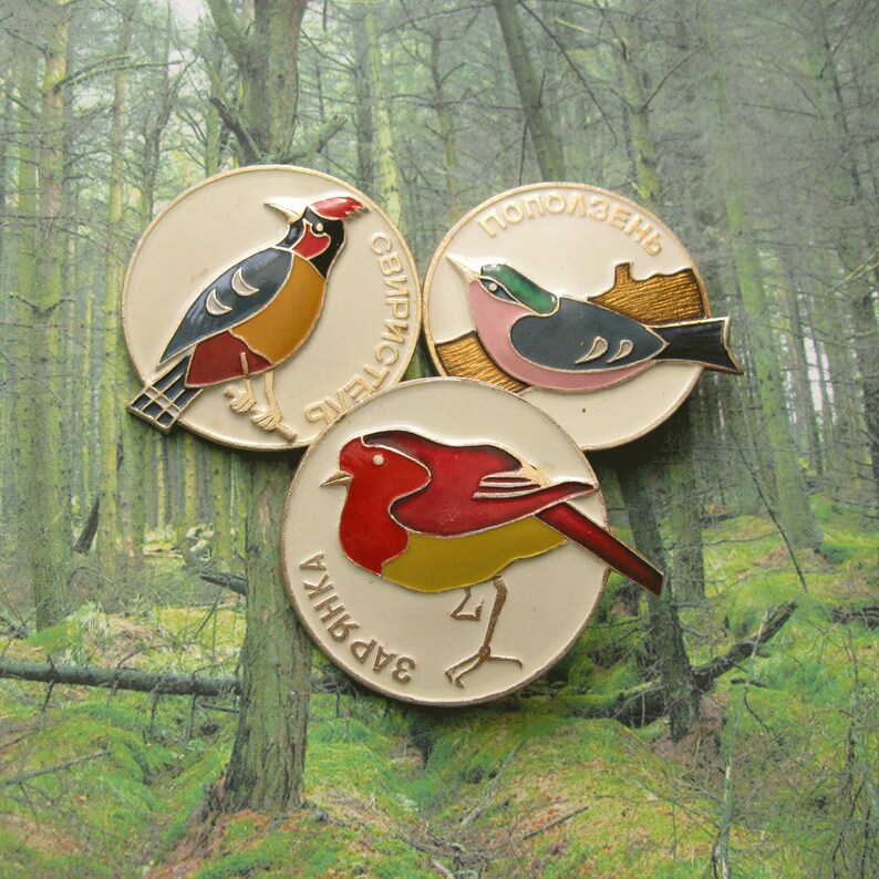 Vintage Birds Pins Bird Lapel Pin Birds Charms Birds Pin Etsy