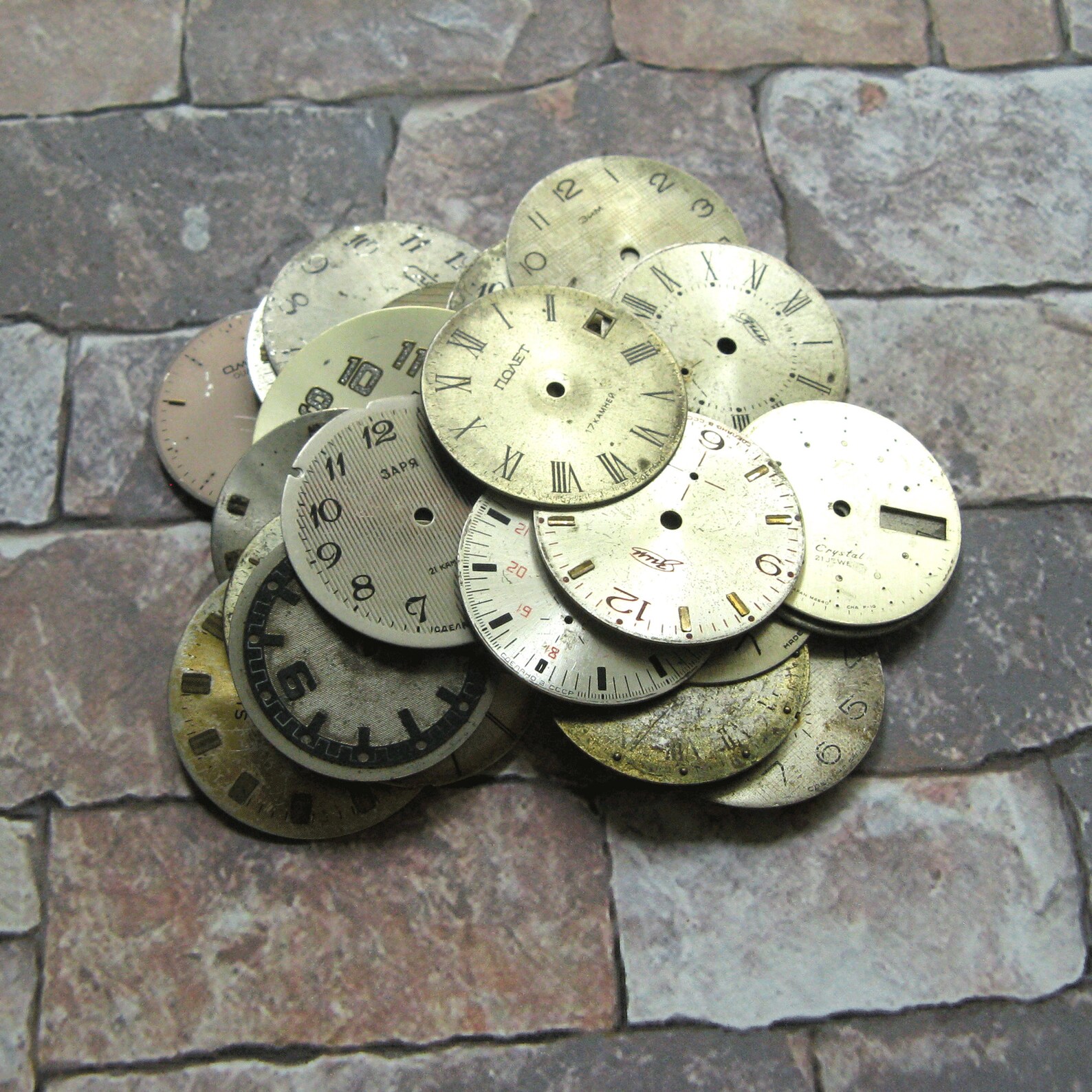 25 pcs Vintage Watch Faces Pocket Watch Faces Round Watch Etsy