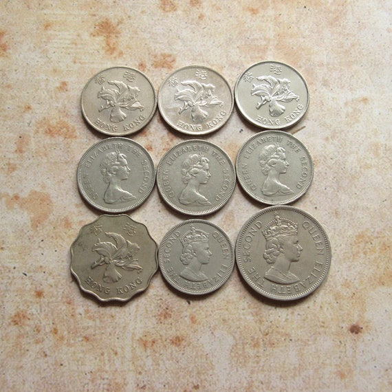 Hong Kong Dollars  香港廃盤硬貨６種類セット Hong Kong | 6 Coin Set | 10 20 50 Cents 1 Dollar 2 5 Dollars