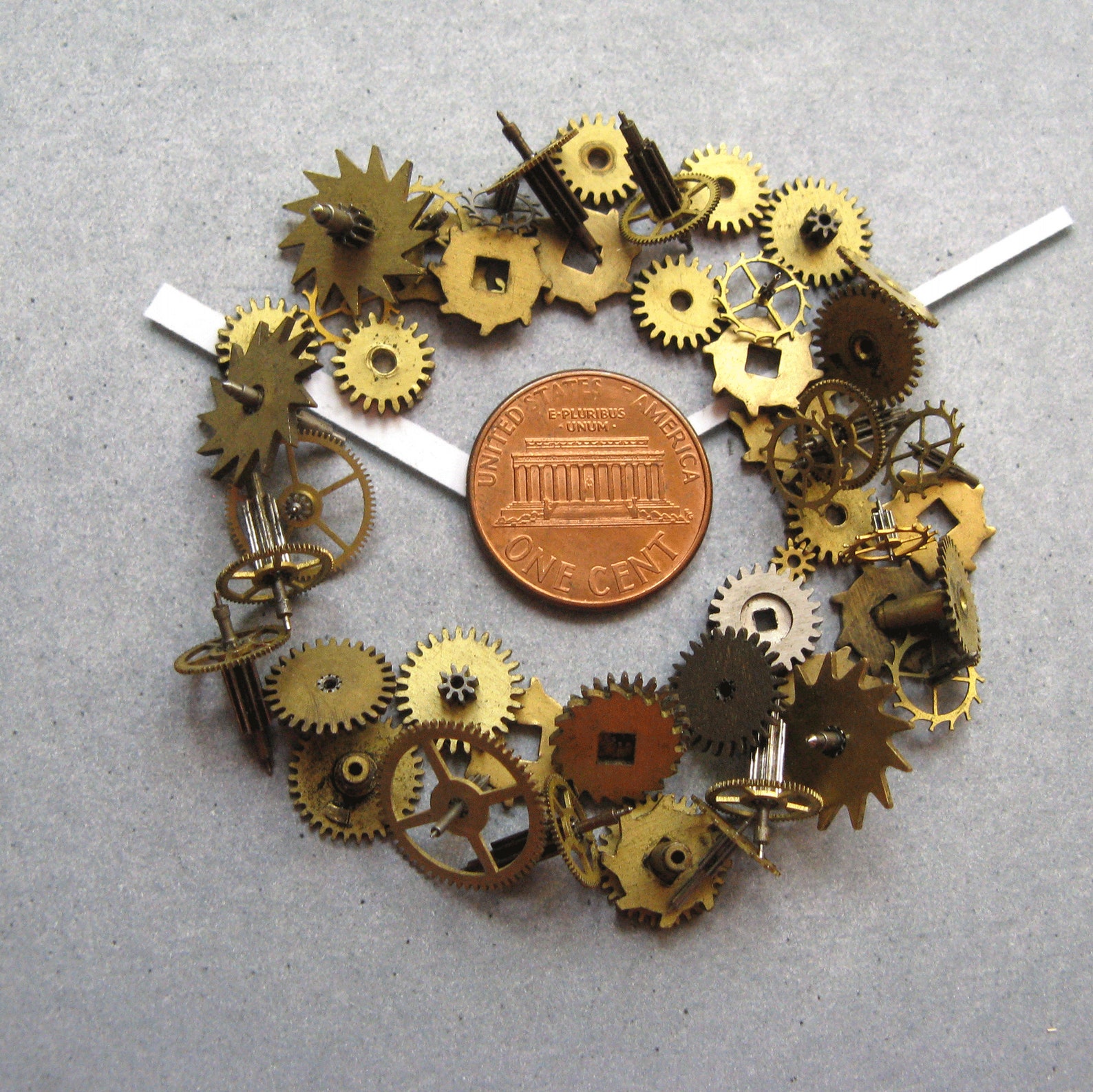 Vintage Clock Parts Retro Brass Cogs Clock Gears Mini Etsy