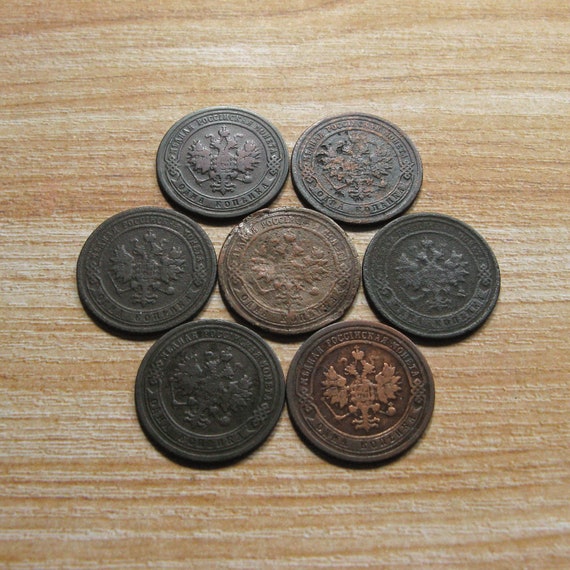 1899年ロシア帝国1コペイカ銅貨、19世紀 - Etsy 日本