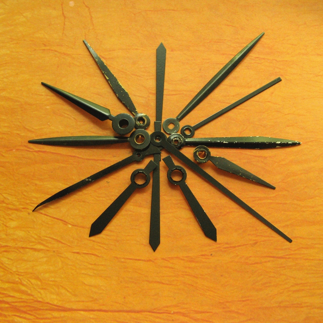 12 Vintage Clock Hands Tiny Clock Hands Metal Clock Hands Etsy