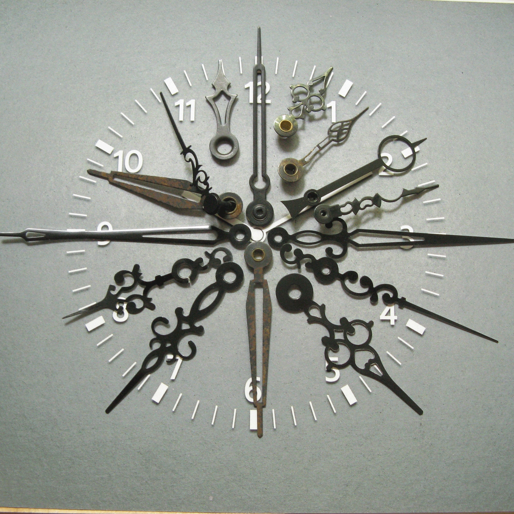 Vintage Clock Hands Tiny Clock Hands Metal Clock Hands Etsy