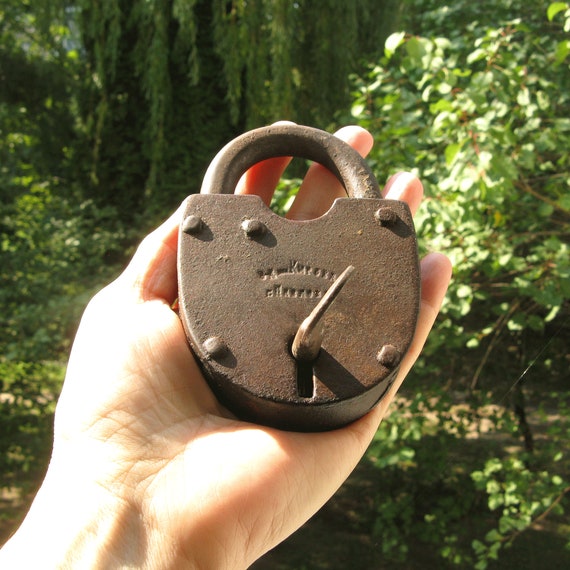 Antique Padlock, Wedding Lock, Love Lock and Key,