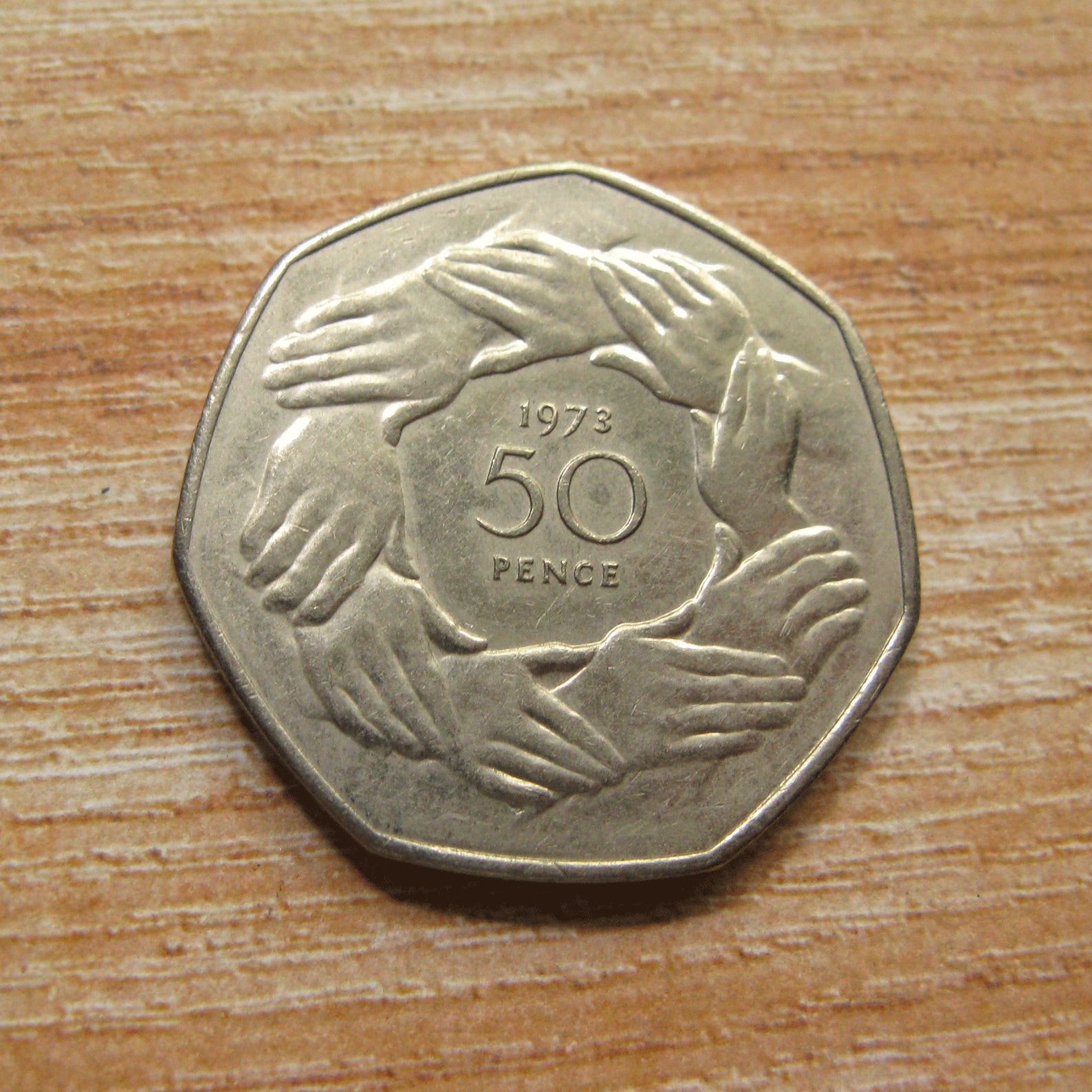 1973 Fifty Pence Coin British Coins Vintage UK Coin United | Etsy