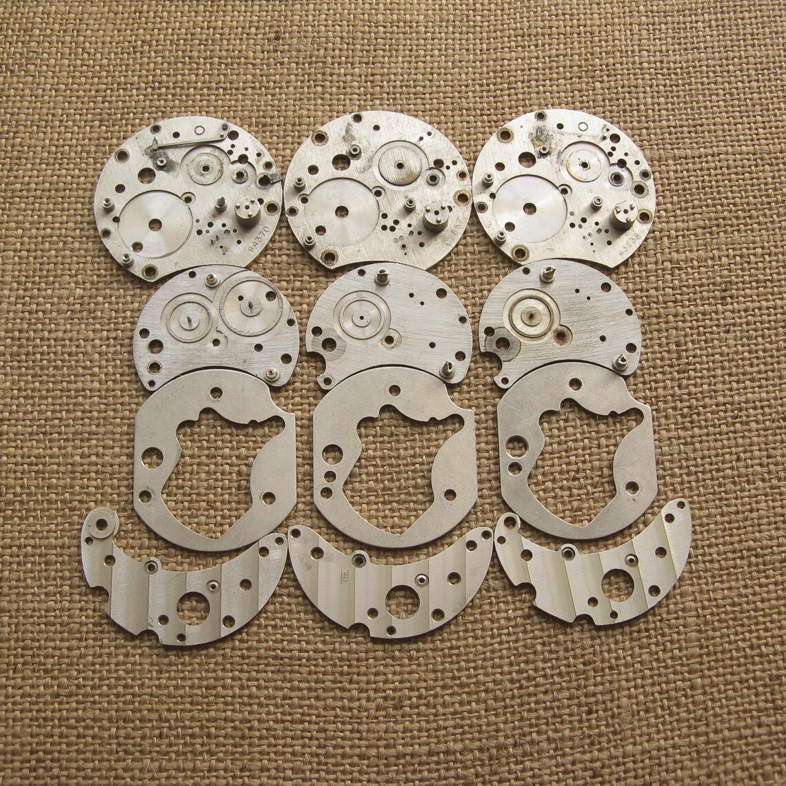 Vintage Watch Parts, Soviet Stop Watch Movements, 15 Pieces, foto 4 di 5