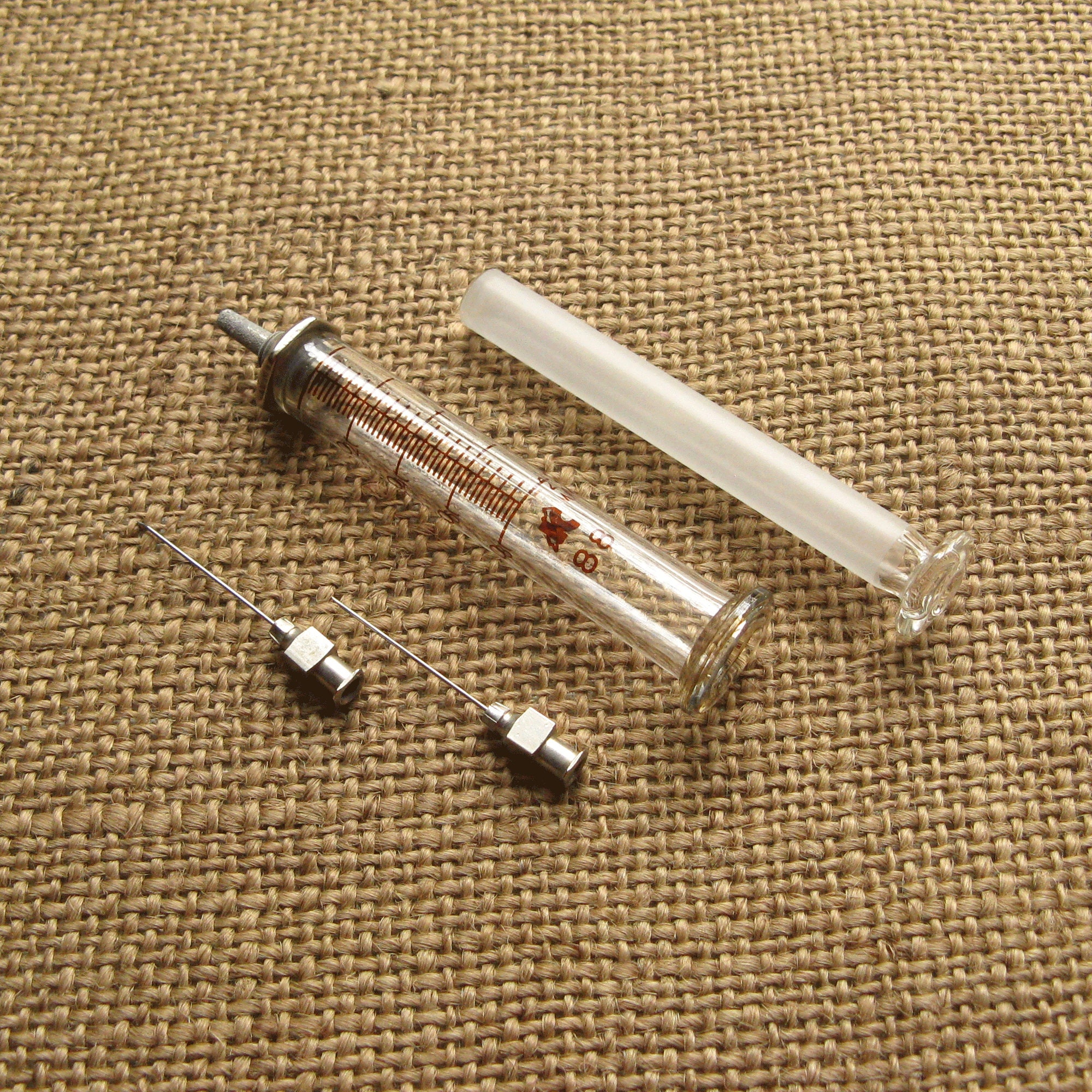 3 Vintage Syringes and Sterilizer Medical Theme Hospital Etsy
