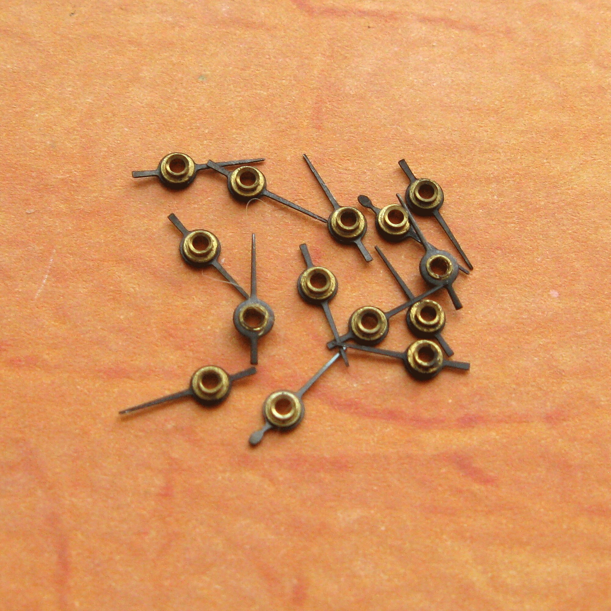 48 Vintage Stop Watch Hands Tiny Clock Hands Metal Clock Etsy