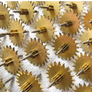 Klockhjul i vintagemässing: Steampunk-monteringsdelar, 20 mm (set om 13) bild 4