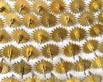 Vintage Brass Clock Cogs: Steampunk Assemblage Parts, 20mm (Set of 13)