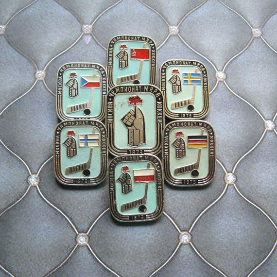 1973 International Hockey Championship Pins, Hockey i… Gem