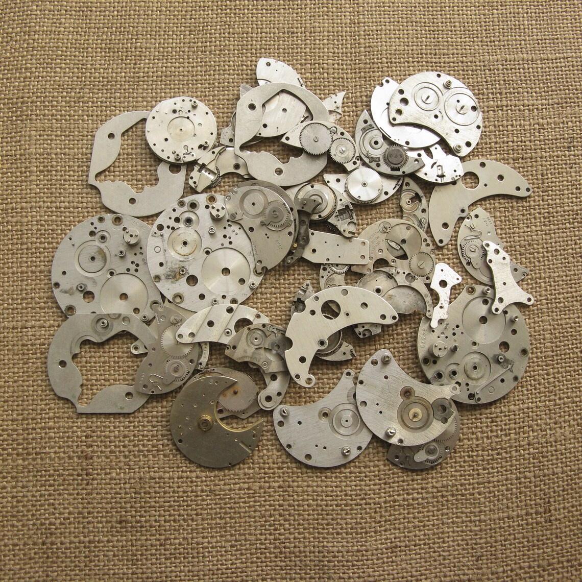 Vintage Watch Parts, Soviet Stop Watch Movements, 15 Pieces, foto 2 di 5