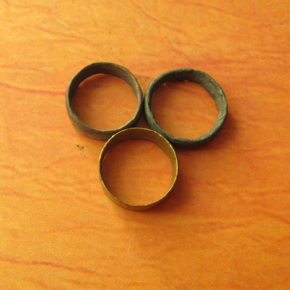 Antique Rings Ancient Bronze Rings Digging Finds Antique Etsy