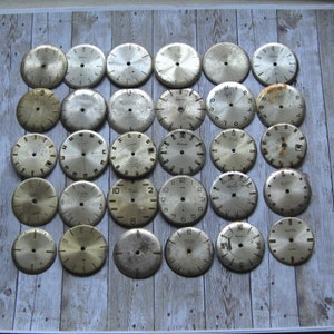 30 Vintage Watch Faces: Steampunk Metal Dials (27-31mm)
