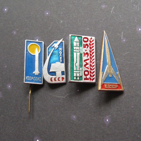 Vintage Space Pins, Cosmos Exploration, Space Bad… - image 3