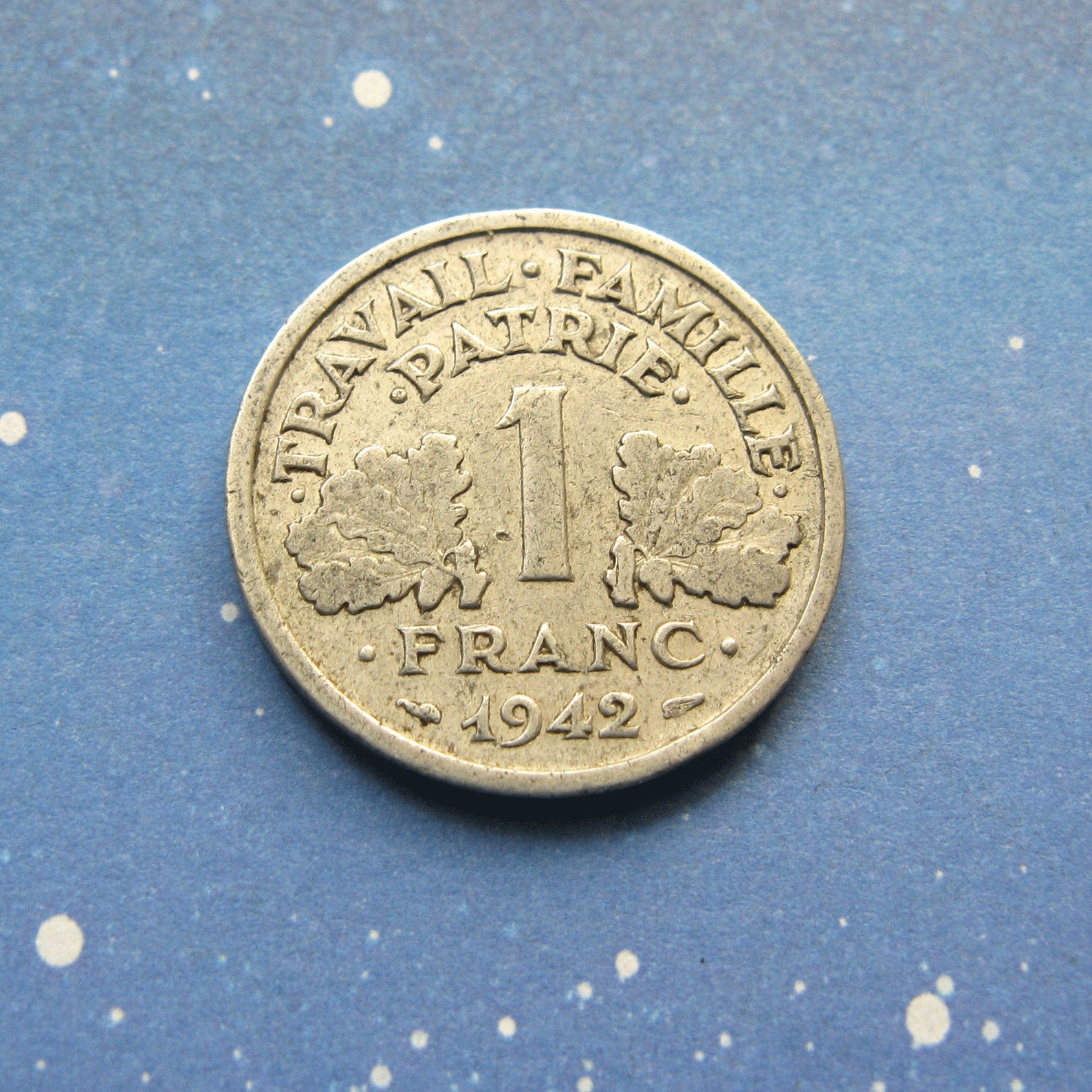 Pièces de monnaie One Franc des années 1940 collier Français  Etsy