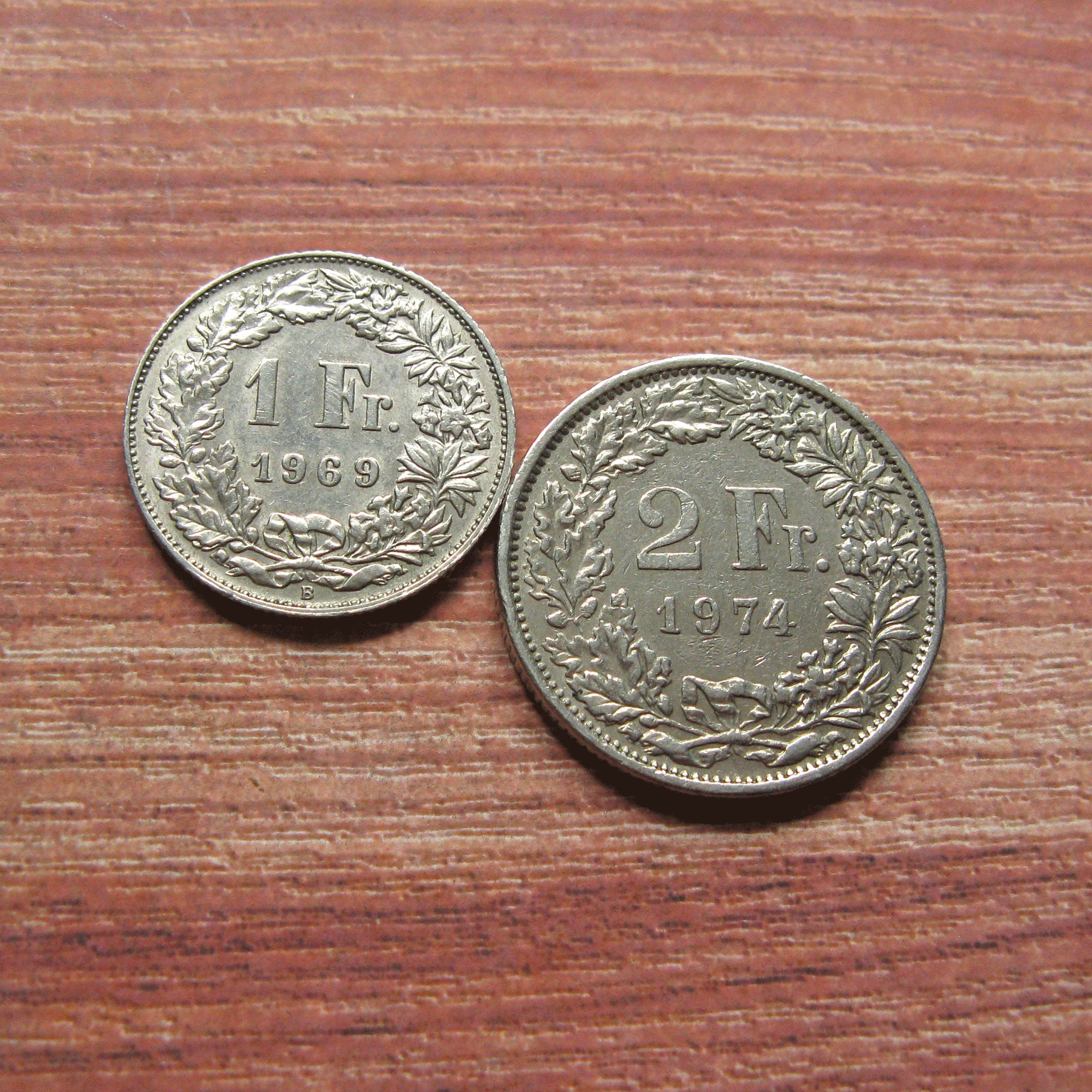 ヴィンテージスイスコインセット：1880年代～1970年代のフラン硬貨と