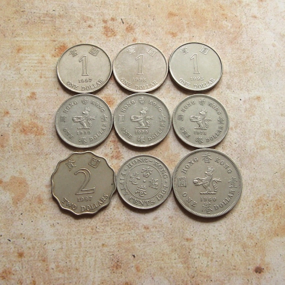 Hong Kong Dollars  香港廃盤硬貨６種類セット Hong Kong Coin Set: Vintage Cents and Dollars, Collectible